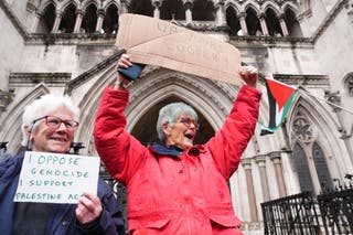 Protesters celebrated after the decision